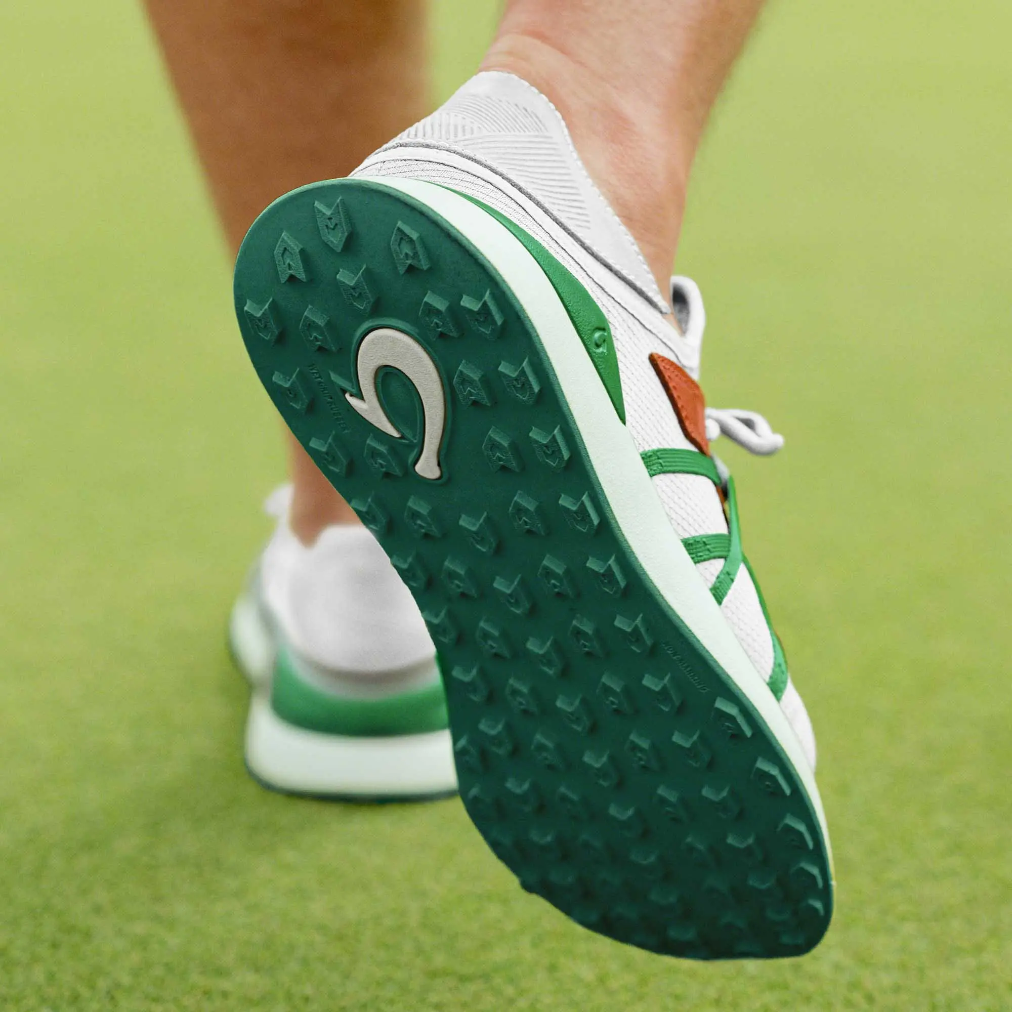 Manele Men's Breathable Golf Shoes - White / Bamboo - Image 6