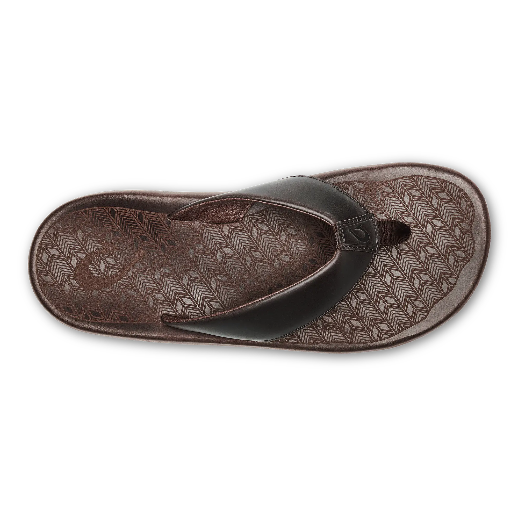 'Ilikai Men's Leather Beach Sandals - Dark Wood - Image 6