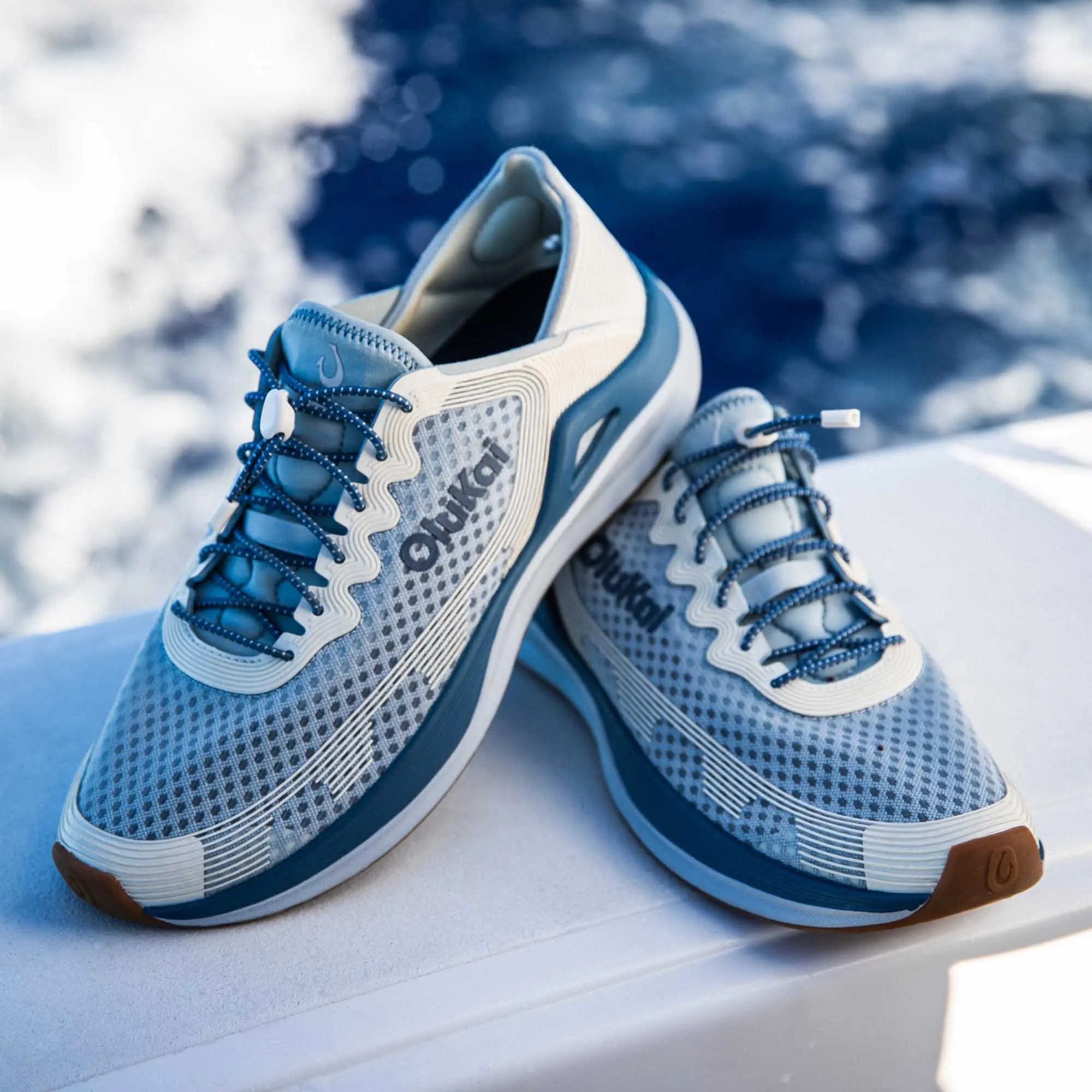 'Ahi Men's Water Boat Shoes - Blue Pearl / White Sand - Image 7