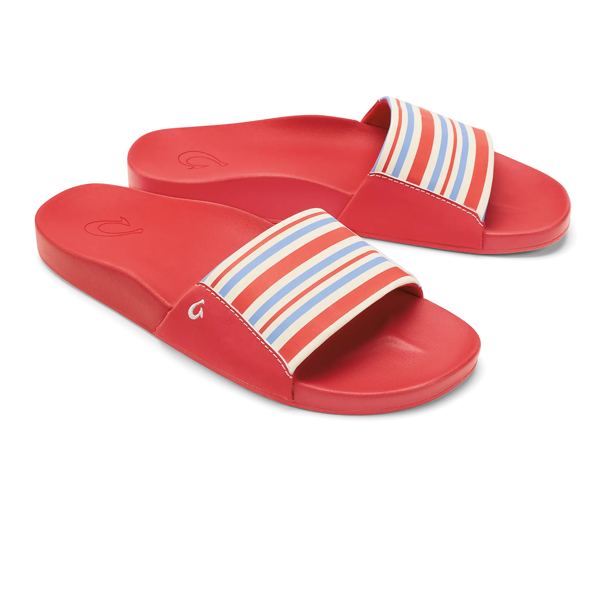 K puni Women's Slide Sandals - Lehua Flower / Stripe - Color - Image 3