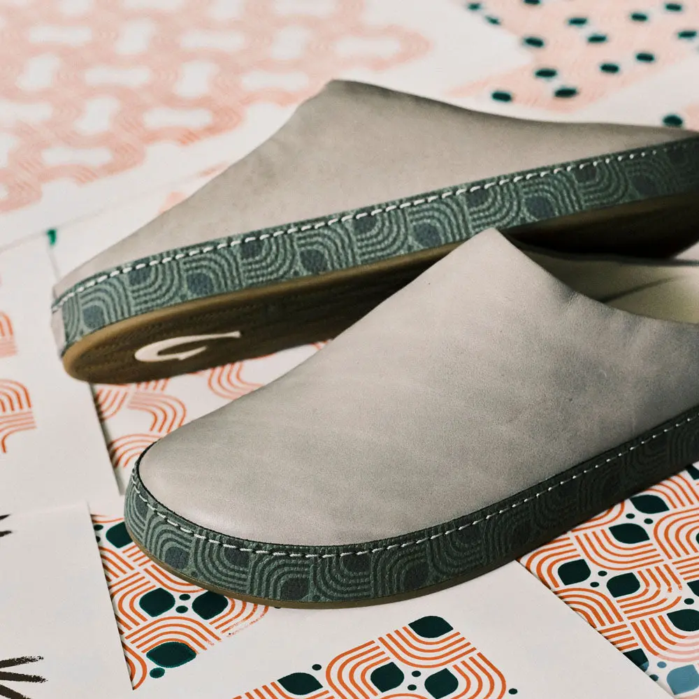 H mani Men's Leather Mules - Mist - Image 2