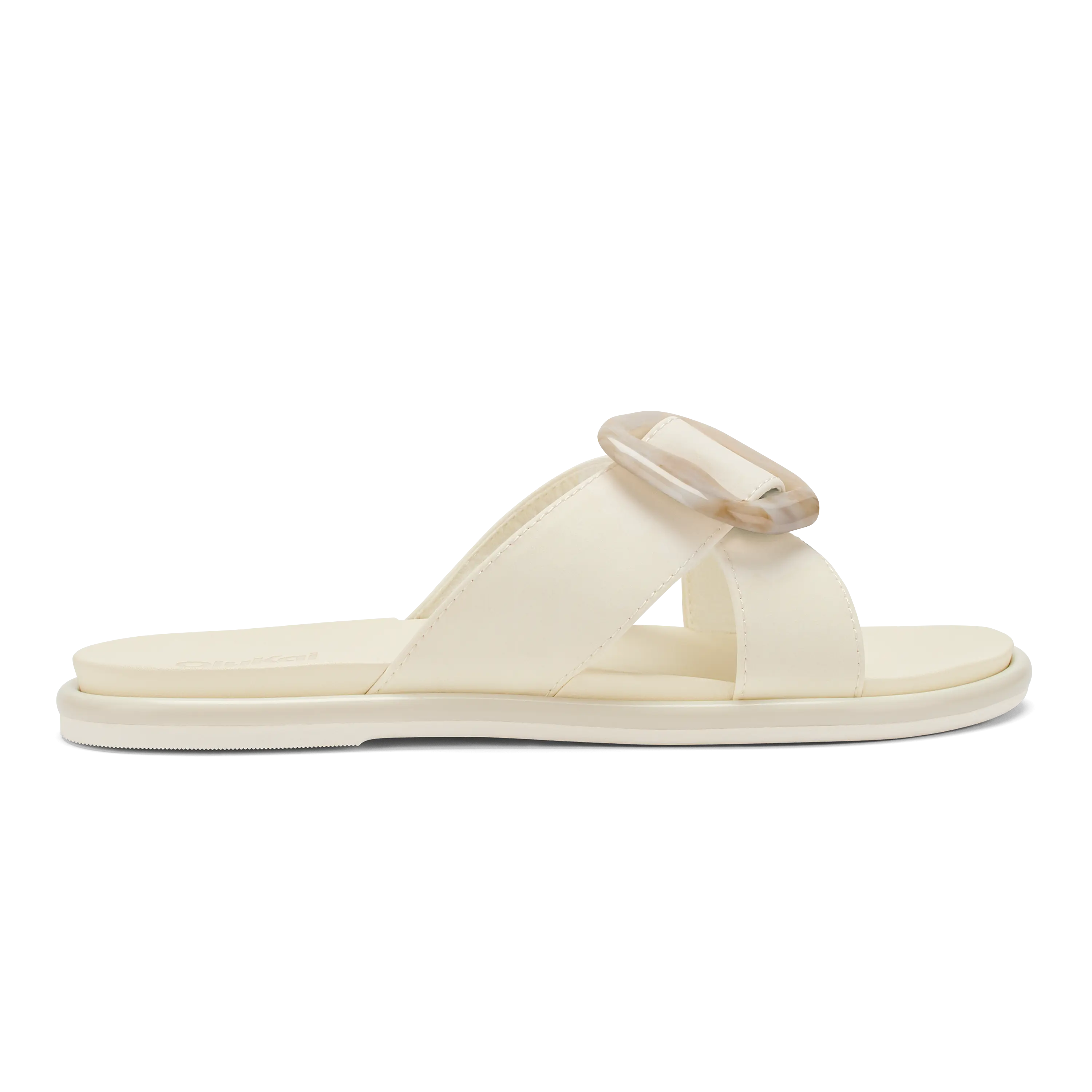 La'i Slide Women's Slide Beach Sandals - White Sand