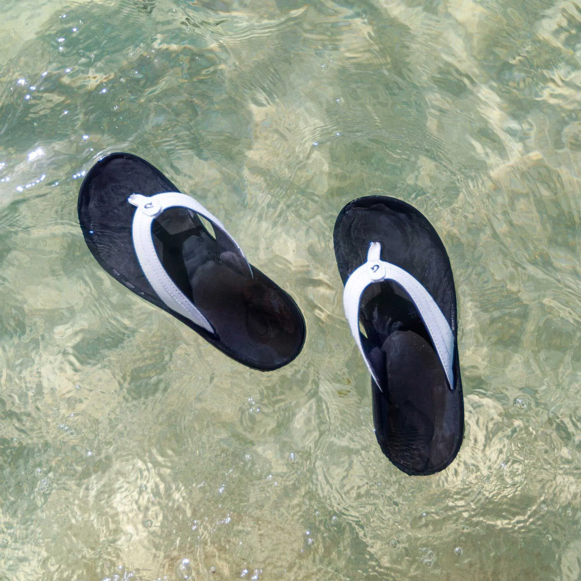 'Ohana Women's Best Selling Beach Sandals - White / Black - Image 4