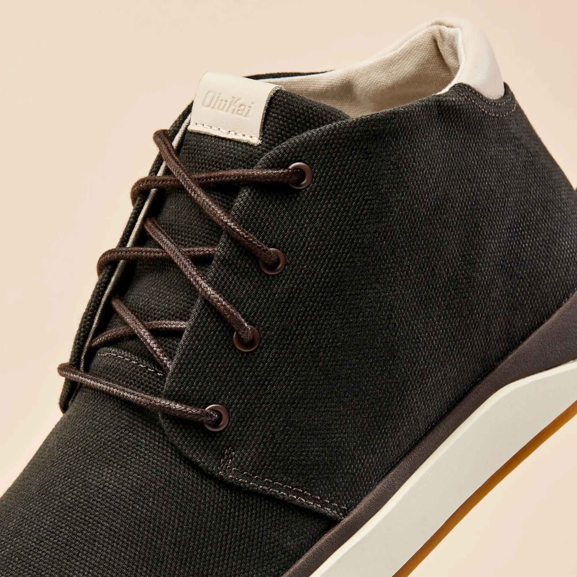 Papaku Men's Waxed Canvas Boots - Dark Wood - Image 3