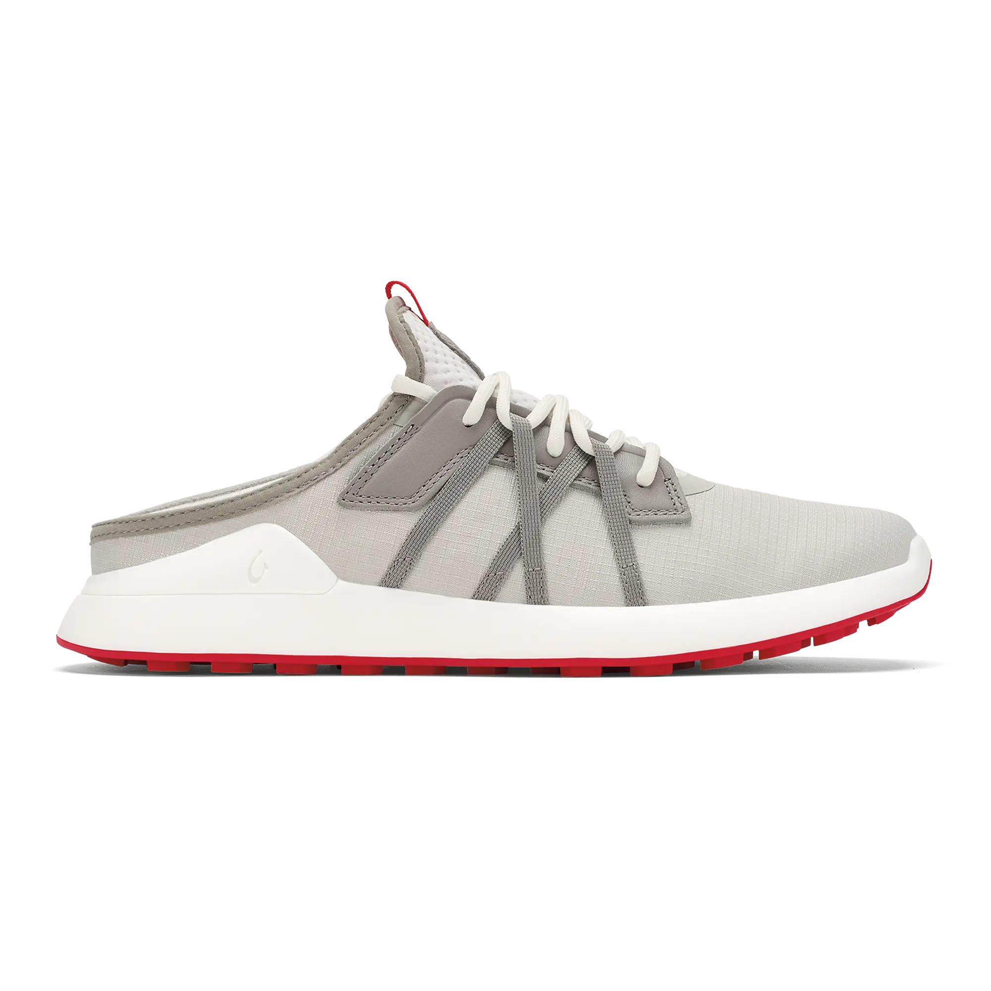 Manele Men's Breathable Golf Shoes - Sterling / Bright Red - Image 3