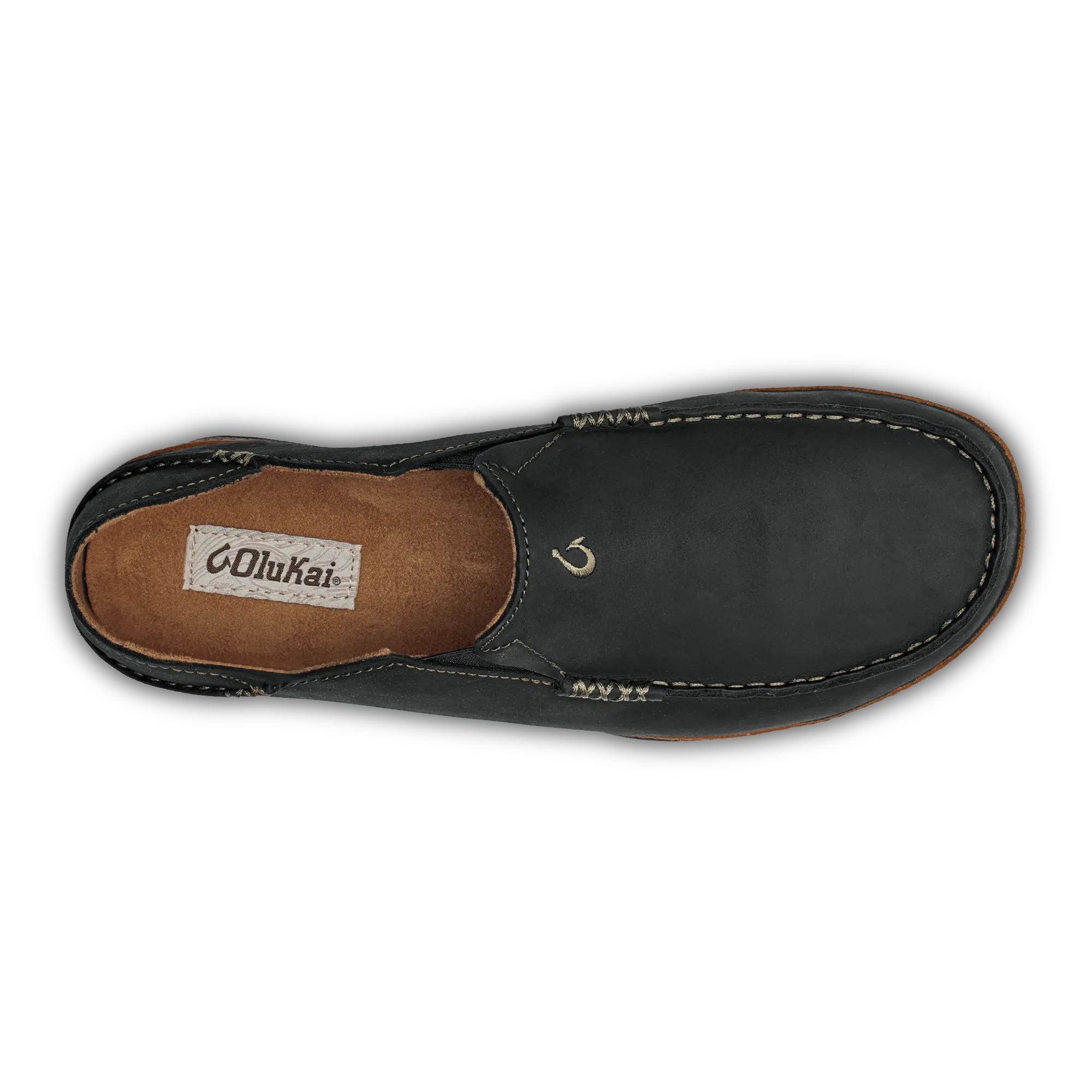 Molo Men's Leather Slip On Shoes - Black / Toffee - Image 5