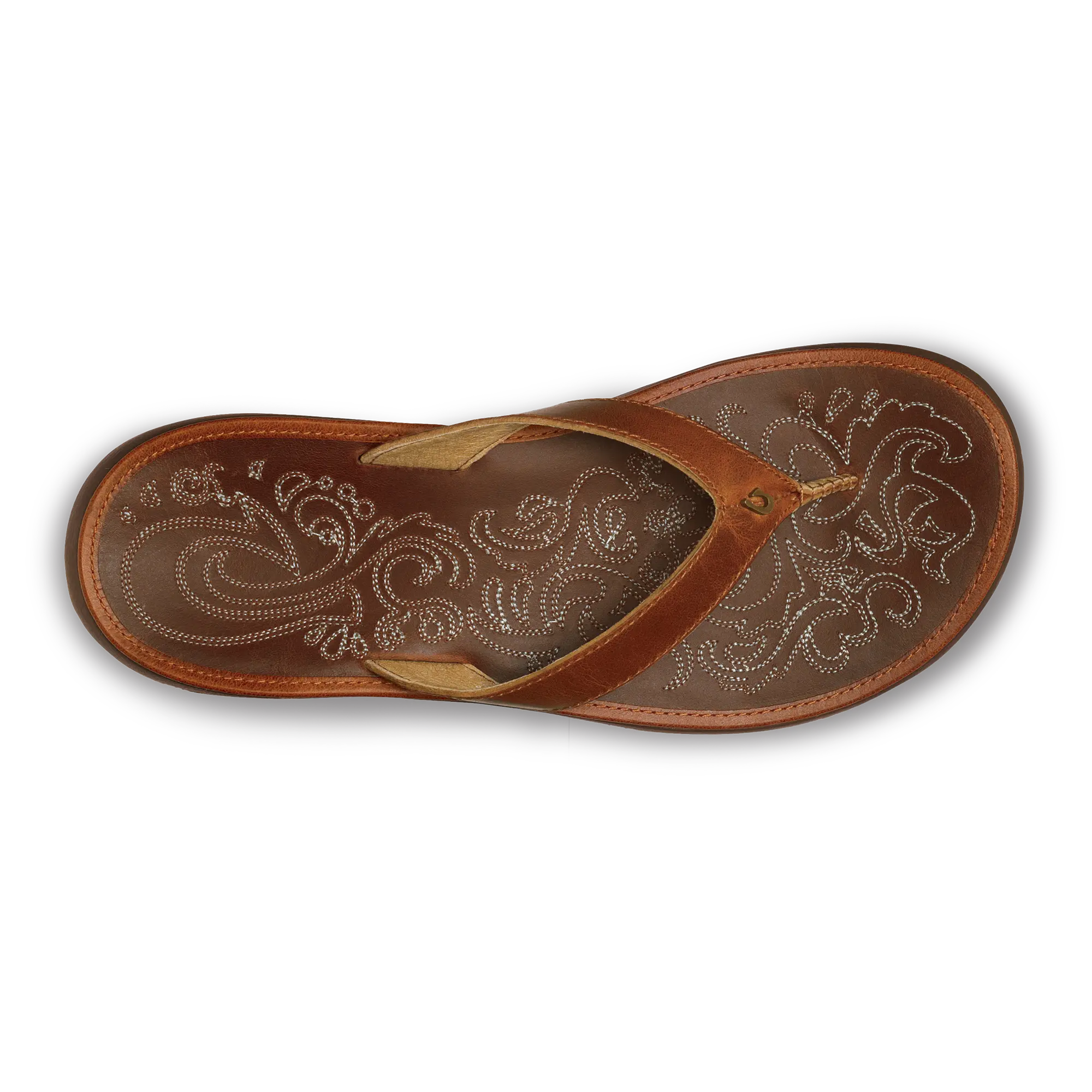 Paniolo Women's Leather Beach Flip Flops - Natural - Image 8