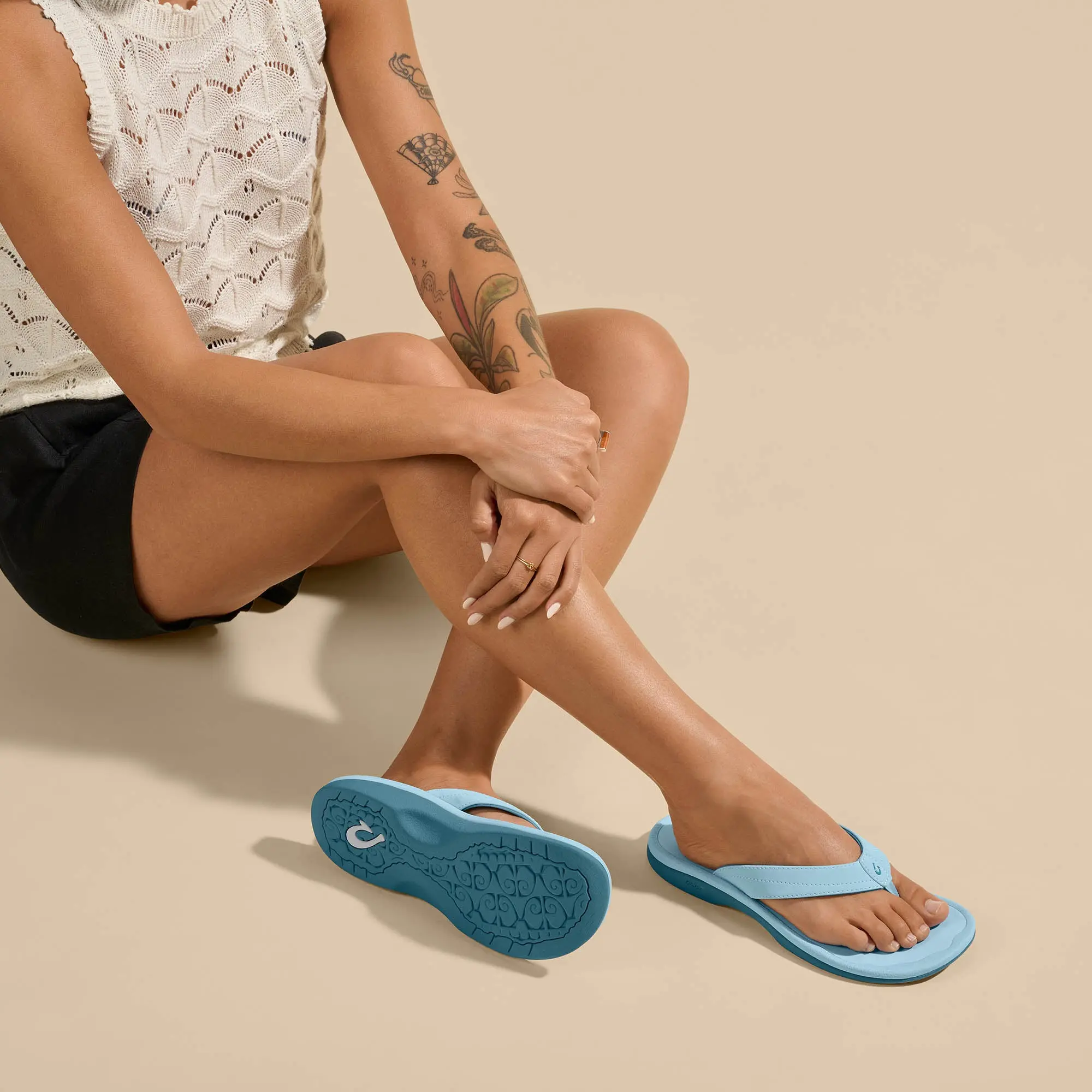'Ohana Women's Best Selling Beach Sandals - Misty Blue - Image 5