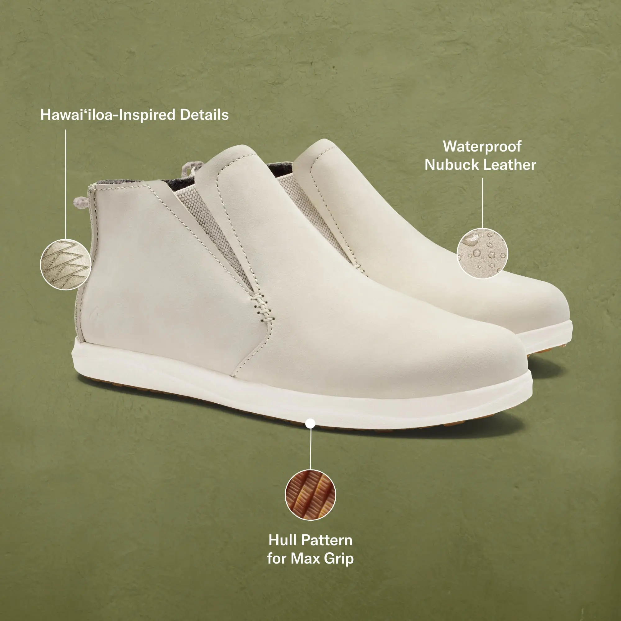 Hawai'iloa Manu Hope Women's Booties- Chalk / Off White - Image 3