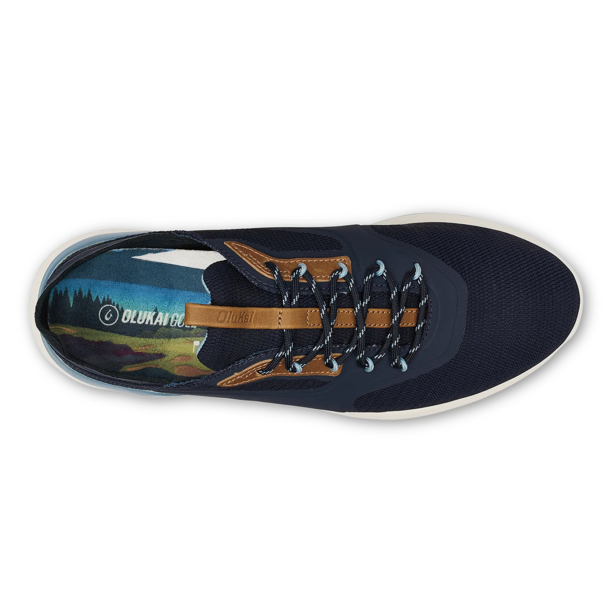 OluKai K 'anapali Men's Golf Shoe - Trench Blue / Sea Ice - Image 7