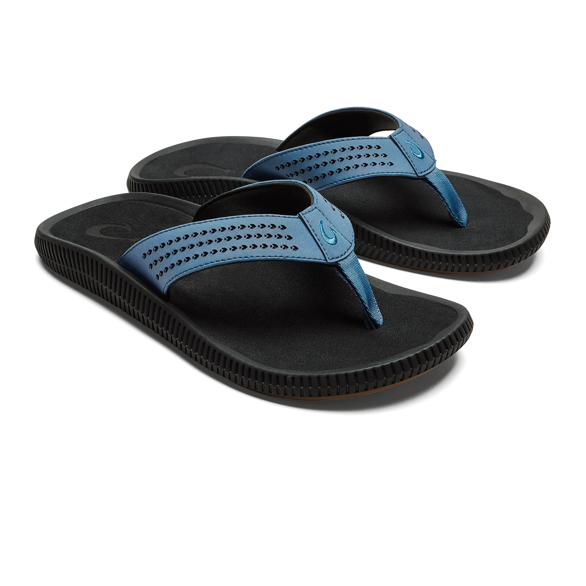 Ulele Men's Beach Sandals - Blue Fog / Lava Rock - Image 2