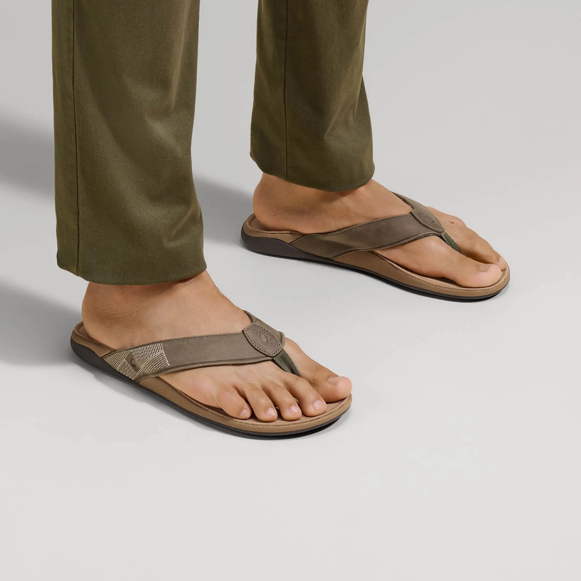 Tuahine Men's Waterproof Leather Beach Sandals - Hunter - Image 2