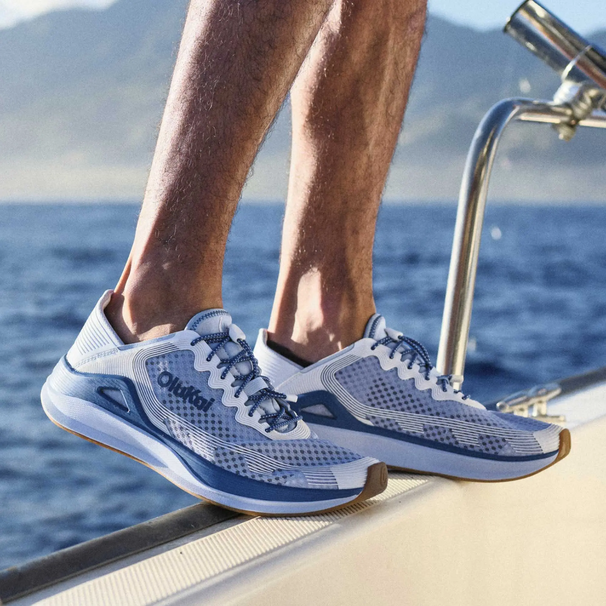 'Ahi Men's Water Boat Shoes - Blue Pearl / White Sand - Image 2