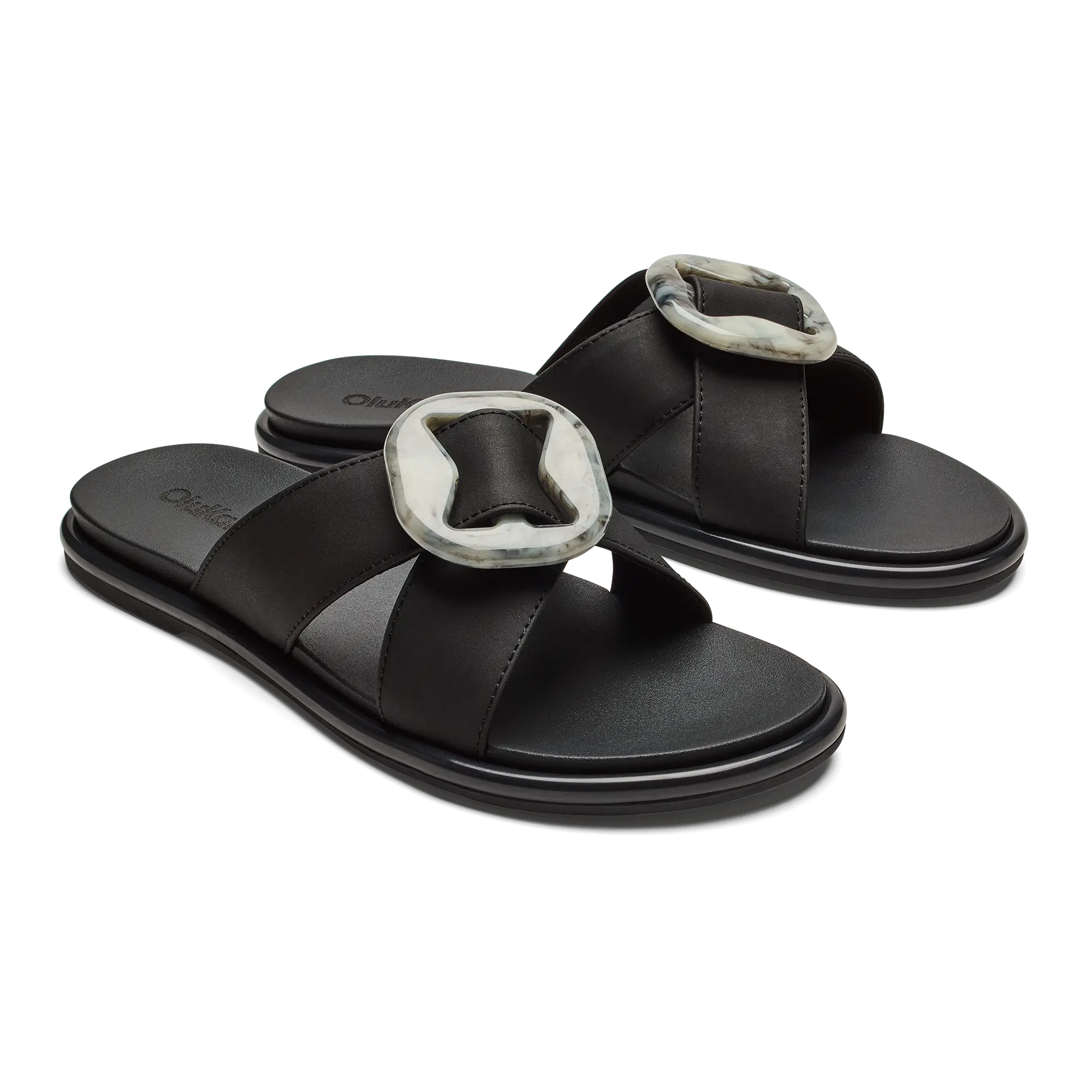 La'i Slide Women's Slide Beach Sandals - Lava Rock - Image 4