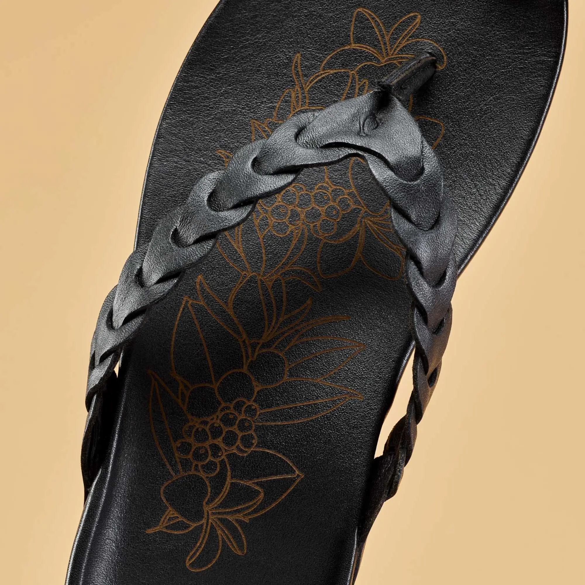 Lei Women's Leather Beach Sandals - Lava Rock - Image 4