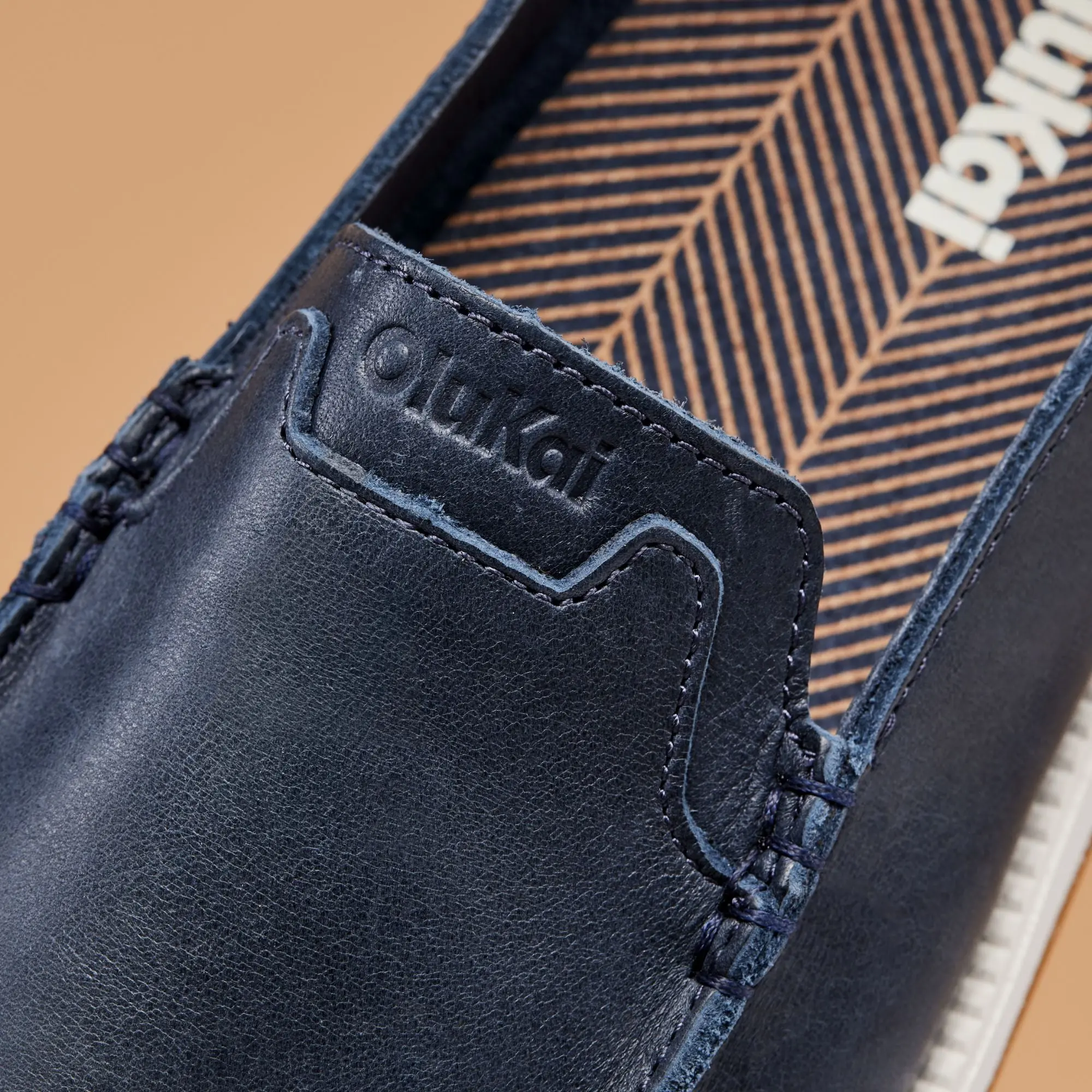 K kaha Nia Men's Suede Slip-On Shoes - Mood Indigo - Image 2