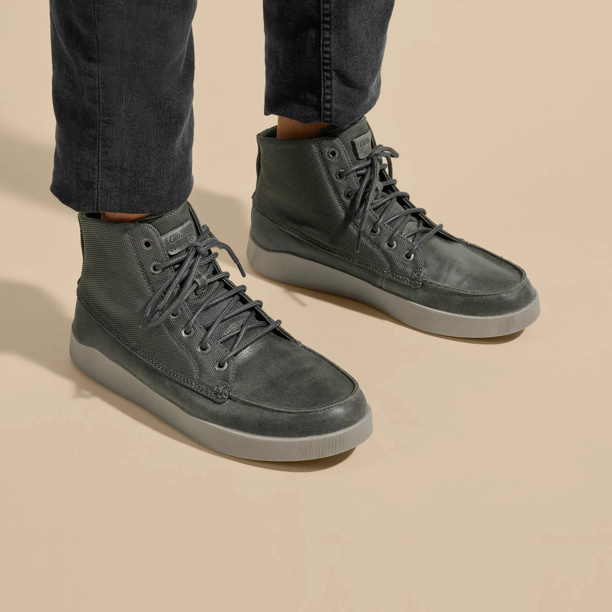 M lina Men's Waterproof Leather Boots - Black - Image 2
