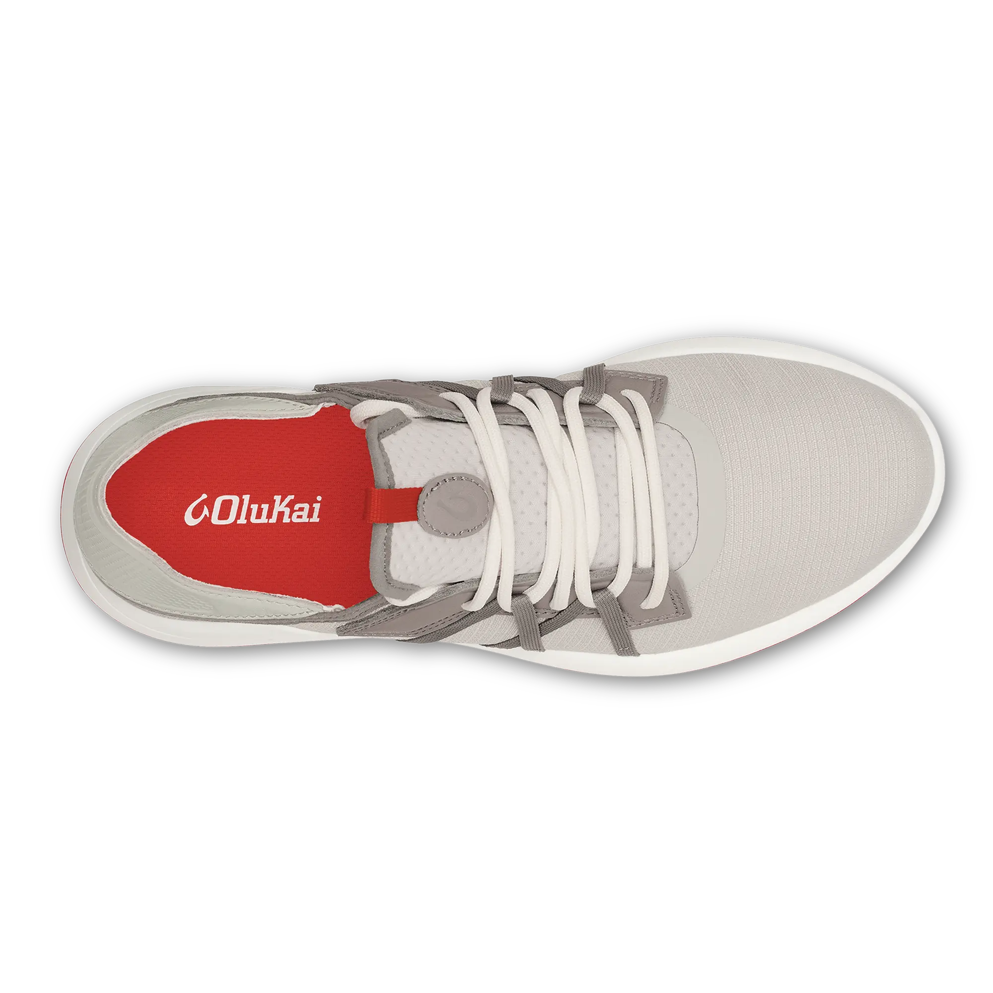 Manele Men's Breathable Golf Shoes - Sterling / Bright Red - Image 5