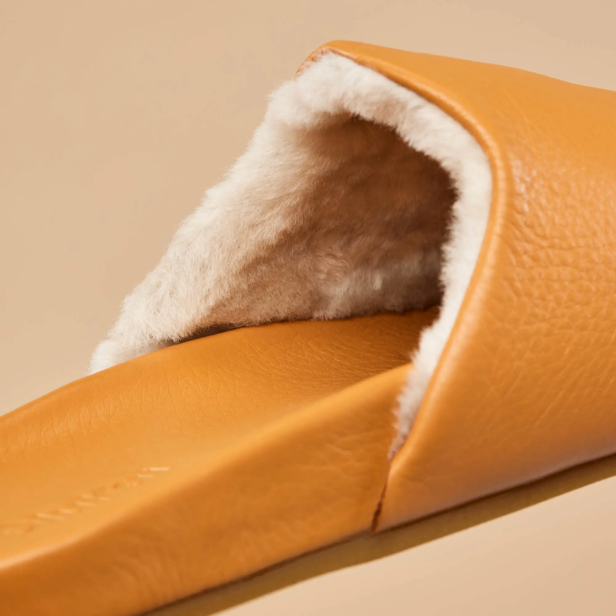 K nea Women's Leather Slipper Mules - Saddle - Image 5