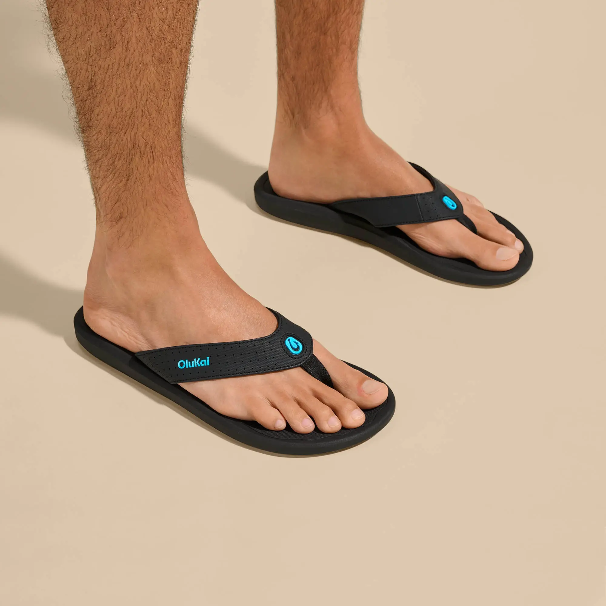 Ki'i Men's Water Ready Beach Sandals - Lava Rock / Bold Blue - Image 3