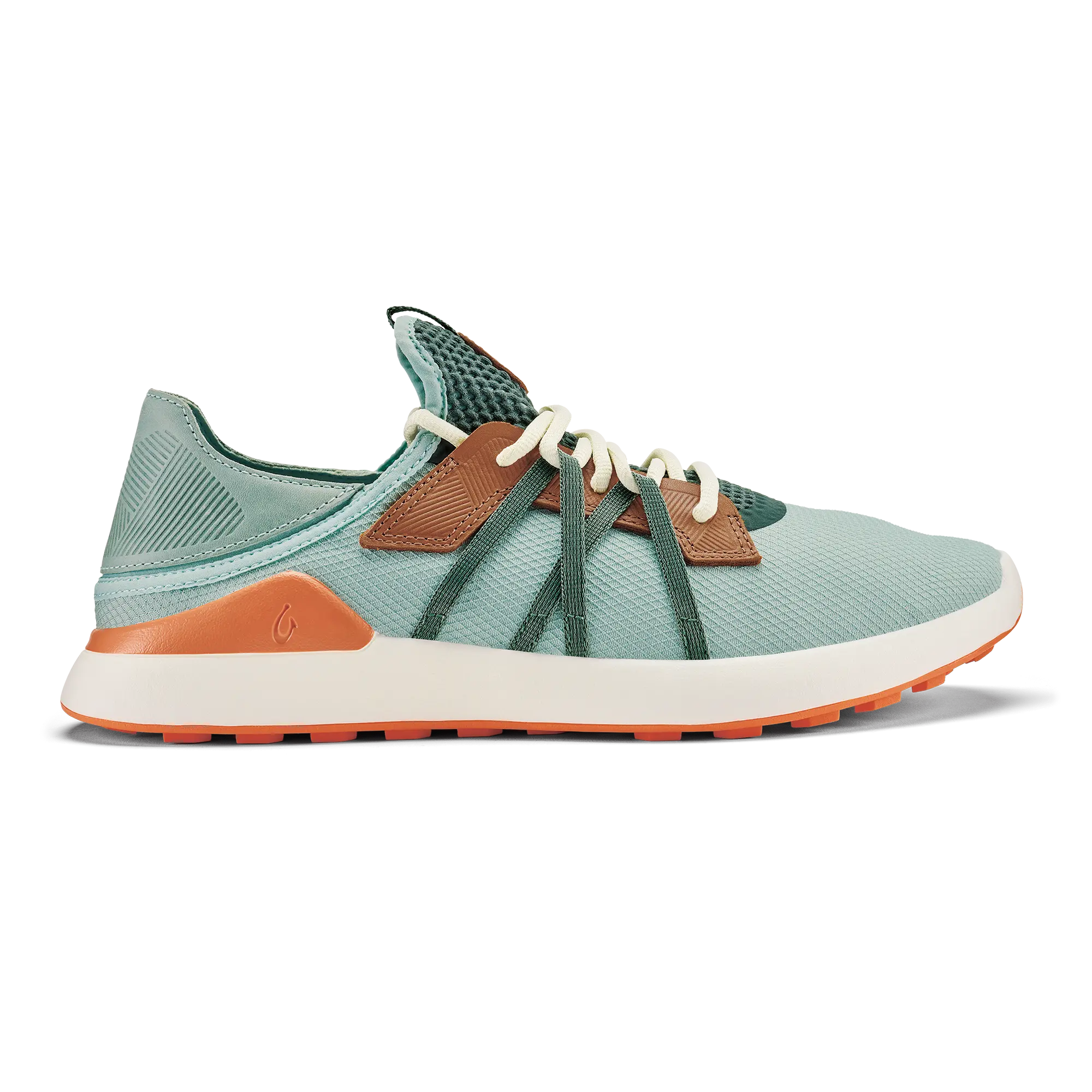 Manele Men's Breathable Golf Shoes - Pale Moss / Molten Orange